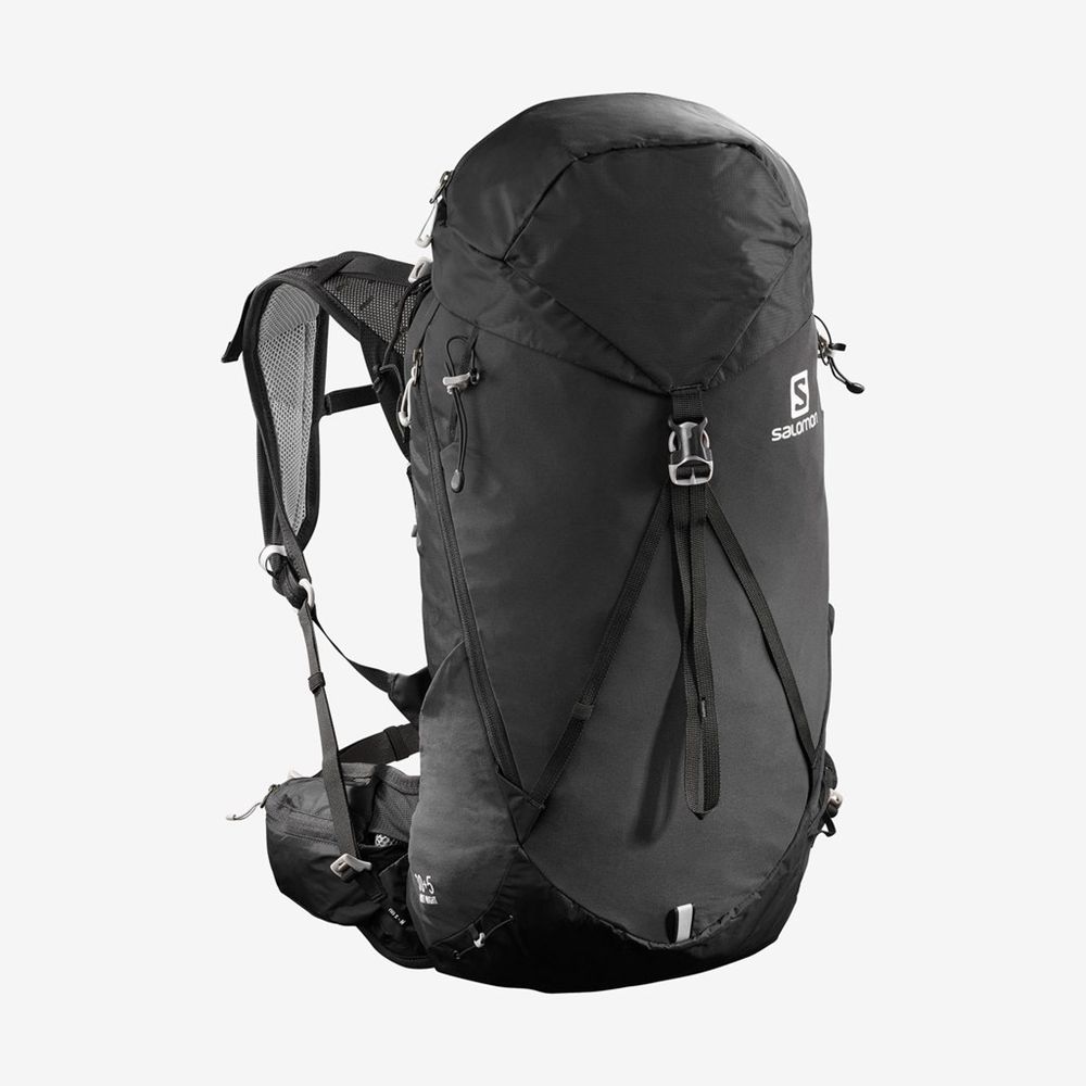 Salomon Singapore Mens Backpacks - OUT NIGHT 30+5 Black | 31625-AJKN